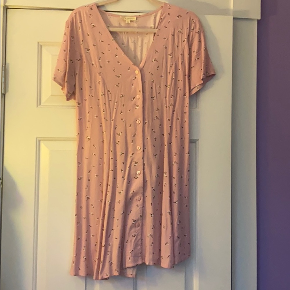 pacsun pink t shirt dress